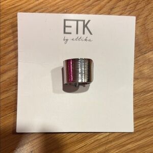 Ettika Silver and Pink Ring